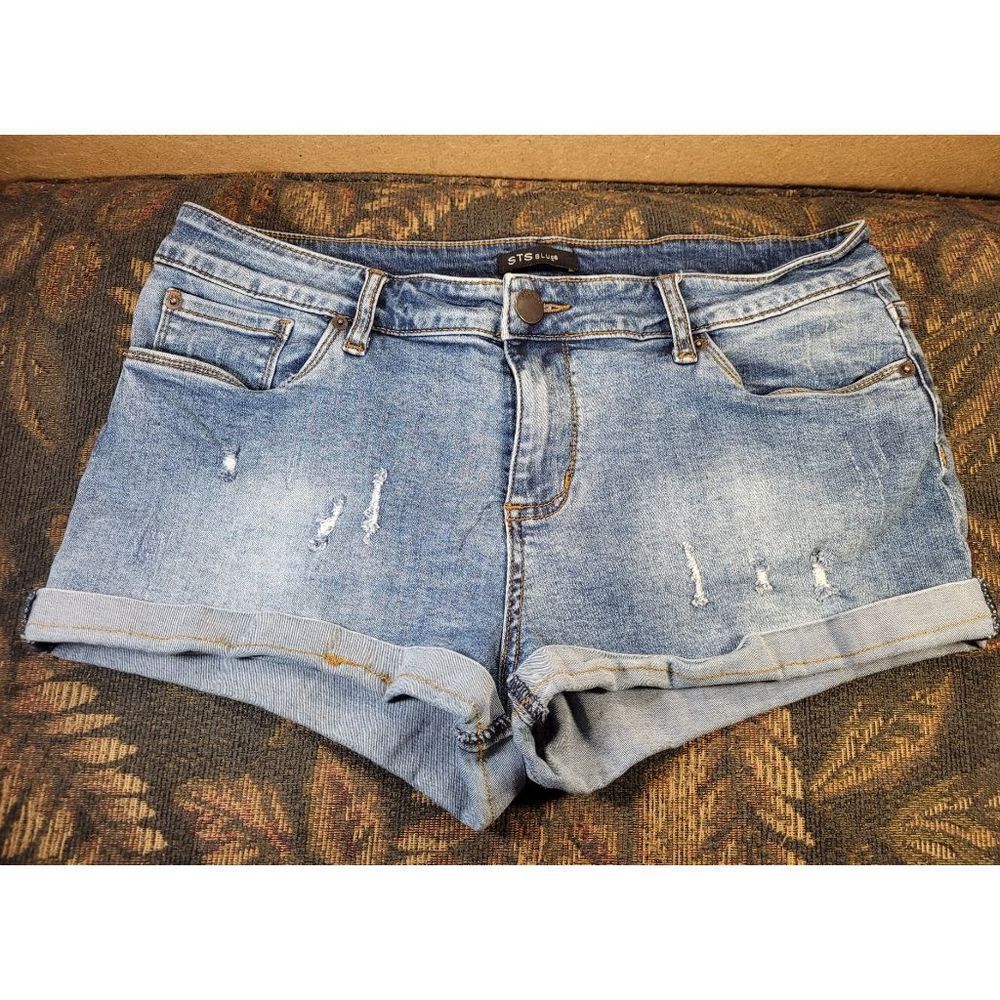 STS Blue Cuffed Distressed Jean Shorts- Size  31